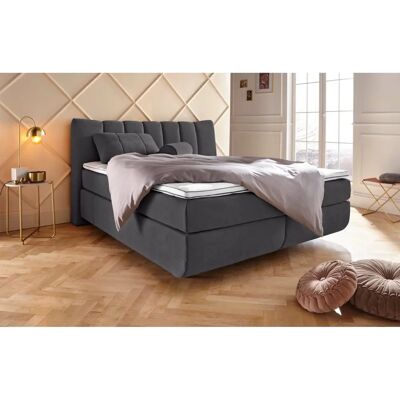 Leonique Océane Braunes Boxspringbett - Komplettbettset - Freischwebend Leonique Océane Braunes Boxspringbett - Komplettbettset - Freischwebend