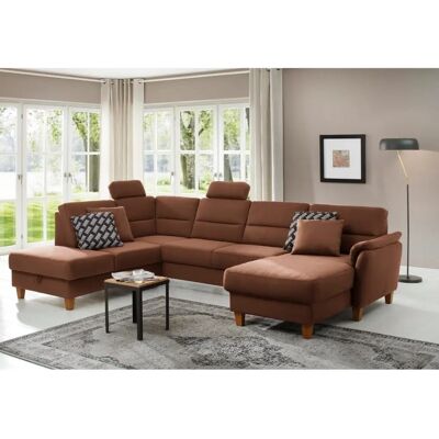 HOME AFFAIRE Palmera U-Form Sofa - U-förmiges braunes Mikrofaser-Sofa HOME AFFAIRE Palmera U-Form Sofa - U-förmiges braunes Mikrofaser-Sofa