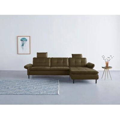 INOSIGN Birkholm L-Form Sofa - Mikrofaser, Grün, Armlehne & Recamiere INOSIGN Birkholm L-Form Sofa - Mikrofaser, Grün, Armlehne & Recamiere