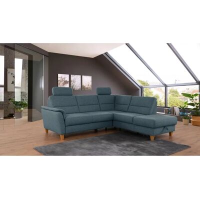HOME AFFAIRE Palmera L-Form Sofa - Microfaser, Blau-Grau, 236cm HOME AFFAIRE Palmera L-Form Sofa - Microfaser, Blau-Grau, 236cm