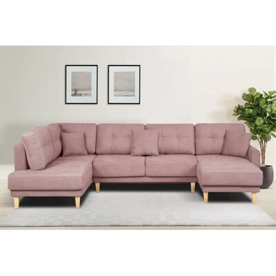 HOME AFFAIRE Triplo - U-Form Sofa mit Stauraum - Rosa HOME AFFAIRE Triplo - U-Form Sofa mit Stauraum - Rosa