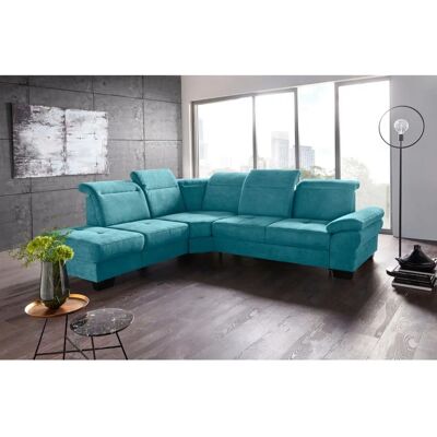 Places of Style Cornwall L-Form Sofa - Microfaser, Petrol, 7 Sitze Places of Style Cornwall L-Form Sofa - Microfaser, Petrol, 7 Sitze