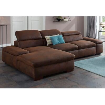 HOME AFFAIRE Alberto L-Form Sofa - Microfaser Antiklederoptik - 5,5 Sitze HOME AFFAIRE Alberto L-Form Sofa - Microfaser Antiklederoptik - 5,5 Sitze