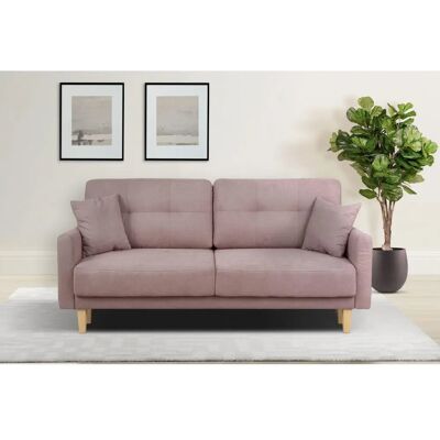 HOME AFFAIRE Triplo Sofa - Mikrofaser, Rosa, 165x89x100cm - Sofas HOME AFFAIRE Triplo Sofa - Mikrofaser, Rosa, 165x89x100cm - Sofas