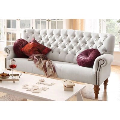Home Affaire Lord Beiges Chesterfield Sofa - 3-Sitzer Elegant Home Affaire Lord Beiges Chesterfield Sofa - 3-Sitzer Elegant