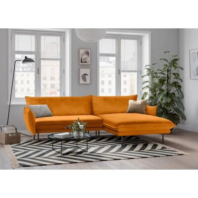 Nordisches Design - Stine L-Form Gold Sofa - Sofa Nordisches Design - Stine L-Form Gold Sofa - Sofa