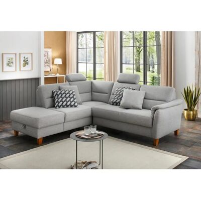 Home Affaire Palmera L-Form Sofa - Mikrofaser, Silber Home Affaire Palmera L-Form Sofa - Mikrofaser, Silber