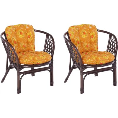 Home Affaire Rattanstuhl - Handgewebtes 2er-Set mit Kissen Home Affaire Rattanstuhl - Handgewebtes 2er-Set mit Kissen