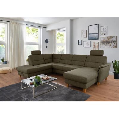 Home Affaire Palmera U-Form Sofa - U-Form Oliv Microfaser Lounge Home Affaire Palmera U-Form Sofa - U-Form Oliv Microfaser Lounge