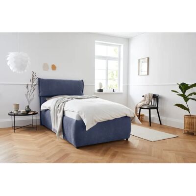 Andas Jenson - Dunkelblau 100x200cm - Polsterbett mit 7-Zonen-Matratze Andas Jenson - Dunkelblau 100x200cm - Polsterbett mit 7-Zonen-Matratze