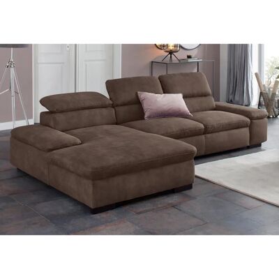 Home Affaire Alberto L-Form Sofa - Vintage Mikrofaser - Braun Home Affaire Alberto L-Form Sofa - Vintage Mikrofaser - Braun
