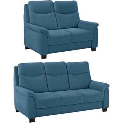 Home affaire Boccaccio Couch-Set - Blau, Weiche Struktur, Kopfteilverstellung Home affaire Boccaccio Couch-Set - Blau, Weiche Struktur, Kopfteilverstellung