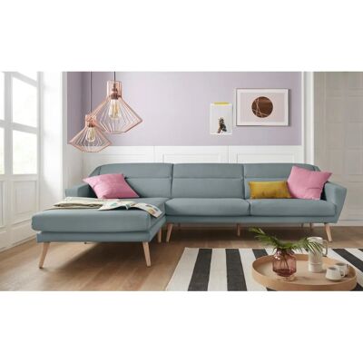 Andas Bille L-Form Sofa - Microfaser, Recamiere links, Grün Andas Bille L-Form Sofa - Microfaser, Recamiere links, Grün