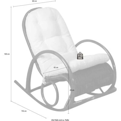 Home Affaire Rattan Schaukelstuhl - Relaxfunktion - Garten/Innenbereich Home Affaire Rattan Schaukelstuhl - Relaxfunktion - Garten/Innenbereich