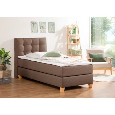 Home Affaire Moulay Braunes Boxspringbett - Komplett mit Topper - 90x200cm Home Affaire Moulay Braunes Boxspringbett - Komplett mit Topper - 90x200cm
