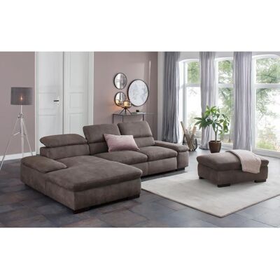 HOME AFFAIRE Alberto L-Form Sofa - Links Recamiere, Vintage-Mikrofaser, 286x174x73cm HOME AFFAIRE Alberto L-Form Sofa - Links Recamiere, Vintage-Mikrofaser, 286x174x73cm