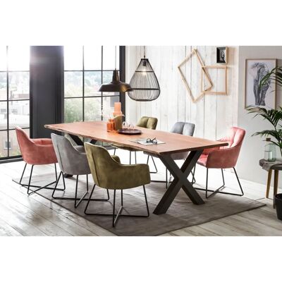 Home affaire Manhattan 260 x 100 cm Esstisch natur/schwarz Home affaire Manhattan 260 x 100 cm Esstisch natur/schwarz