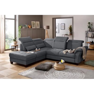 Home affaire Solvei Sofa - Microfaser, Grau, Verstellbar, 4-Sitzer Home affaire Solvei Sofa - Microfaser, Grau, Verstellbar, 4-Sitzer