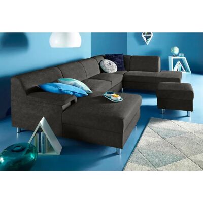INOSIGN U-Form Sofa - Mikrofaser - Schwarz - Wohnzimmermöbel INOSIGN U-Form Sofa - Mikrofaser - Schwarz - Wohnzimmermöbel