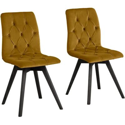 Andas Rania Esszimmerstuhl - Samtoptik, Braun & Wenge - Stuhl Andas Rania Esszimmerstuhl - Samtoptik, Braun & Wenge - Stuhl