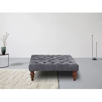 HOME AFFAIRE Chesterfield Hocker - Microfaser, Anthrazit, 90x35x90 cm HOME AFFAIRE Chesterfield Hocker - Microfaser, Anthrazit, 90x35x90 cm