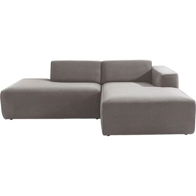 Andas Noord Grau Mikrofaser Recamiere - Sofa Andas Noord Grau Mikrofaser Recamiere - Sofa