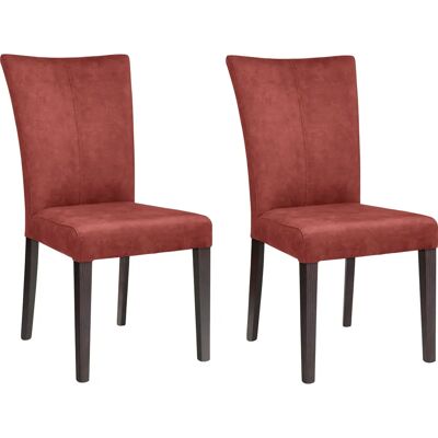 Home Affair Aspen Velvet Stühle - 2 Stück - Samtvelours, Wenge Rahmen - 46cm x 94,5cm x 59cm Home Affair Aspen Velvet Stühle - 2 Stück - Samtvelours, Wenge Rahmen - 46cm x 94,5cm x 59cm