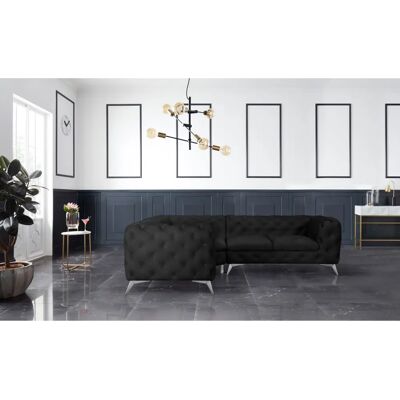 Leonique Glynis L-Form Sofa - Modern Anthrazit Samtoptik Leonique Glynis L-Form Sofa - Modern Anthrazit Samtoptik