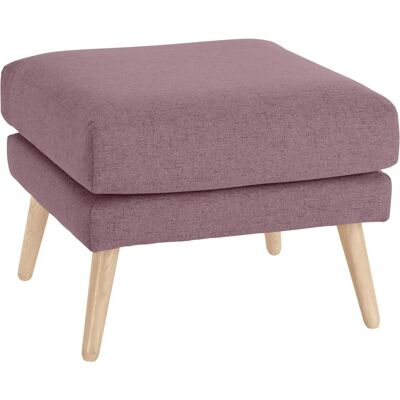 Andas Bille Rosa Samtoptik Skandinavischer Hocker mit Eiche-Beinen Andas Bille Rosa Samtoptik Skandinavischer Hocker mit Eiche-Beinen