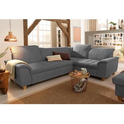 Home Affaire Lyla L-Form Sofa - Microfaser, Grau, 275cm Home Affaire Lyla L-Form Sofa - Microfaser, Grau, 275cm