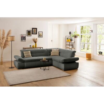 INOSIGN Avesa L-Form Sofa - Weiche Struktur - Dunkelgrün - 275cm INOSIGN Avesa L-Form Sofa - Weiche Struktur - Dunkelgrün - 275cm