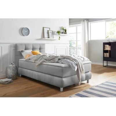 Andas Salo Boxspringbett - 7-Zonen Matratze, Grau, 90x200cm Andas Salo Boxspringbett - 7-Zonen Matratze, Grau, 90x200cm
