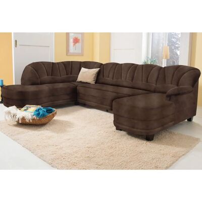 Home AFFAIRE Camelita U-Form Sofa - Mikrofaser, Braun Home AFFAIRE Camelita U-Form Sofa - Mikrofaser, Braun