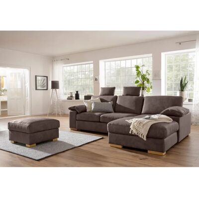 Home affaire Ventura Mikrofaser Ecksofa - Recamiere rechts - Modernes Design Home affaire Ventura Mikrofaser Ecksofa - Recamiere rechts - Modernes Design