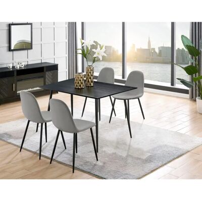 Leonique Eadwine 120cm Grau Essgruppe - Essgruppe Leonique Eadwine 120cm Grau Essgruppe - Essgruppe