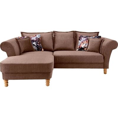 HOME AFFAIRE Tassilo L-Form Sofa - Velours, Recamiere links HOME AFFAIRE Tassilo L-Form Sofa - Velours, Recamiere links