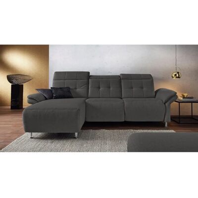 Places of Style Manhattan L-Form Grau Sofa - 270cm x 102cm x 168cm Places of Style Manhattan L-Form Grau Sofa - 270cm x 102cm x 168cm