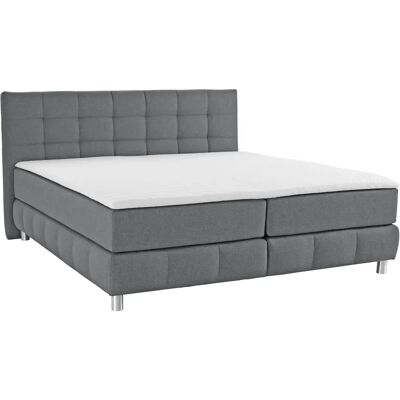 Andas Salo Grau Skandinavisches Komplettbett mit 2 Matratzen - Boxspringbett Andas Salo Grau Skandinavisches Komplettbett mit 2 Matratzen - Boxspringbett