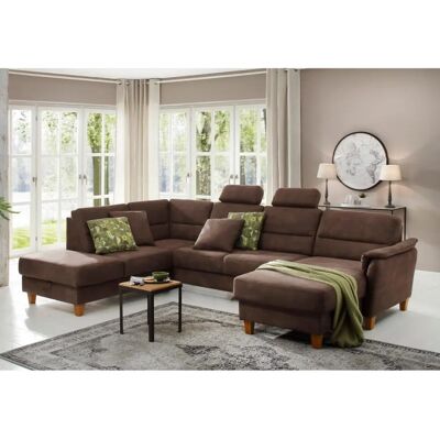 Home Affaire Palmera U-Form Sofa - Microfaser, Ottomane links, Bettfunktion Home Affaire Palmera U-Form Sofa - Microfaser, Ottomane links, Bettfunktion