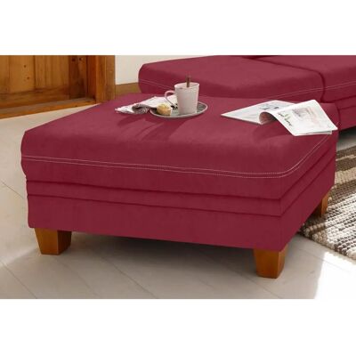 Home Affaire Husum Bordeaux Microfaser Hocker - Polsterhocker mit Kontrastnaht Home Affaire Husum Bordeaux Microfaser Hocker - Polsterhocker mit Kontrastnaht