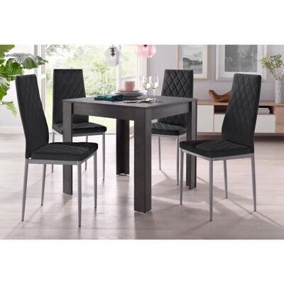 INOSIGN Moderne 4-teiliges Essgruppe - Quadratischer Tisch, Stühle INOSIGN Moderne 4-teiliges Essgruppe - Quadratischer Tisch, Stühle