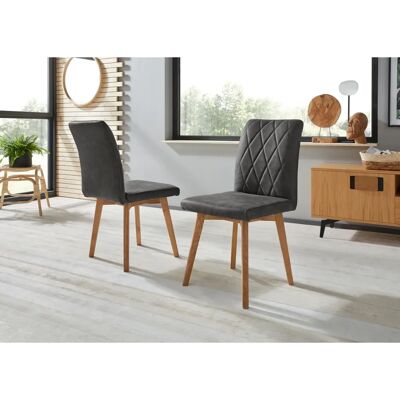 HOME AFFAIRE Brest - Mikrofaser Esszimmerstuhl 2er-Set HOME AFFAIRE Brest - Mikrofaser Esszimmerstuhl 2er-Set