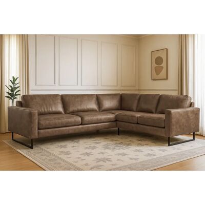 Places of Style Pinto L-förmige Couch - Braun Microfaser, 290x85x250 cm Places of Style Pinto L-förmige Couch - Braun Microfaser, 290x85x250 cm