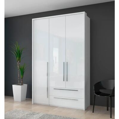 Places of Style Piano Kleiderschrank - Hochglanz Weiß - 142x60x226 cm Places of Style Piano Kleiderschrank - Hochglanz Weiß - 142x60x226 cm
