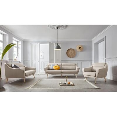 Andas Bille Beiger Sessel - Skandinavisches Design Andas Bille Beiger Sessel - Skandinavisches Design