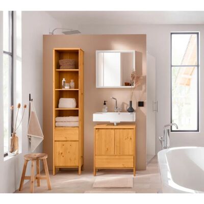 OTTO PRODUCTS Jorrick Beiger Hochschrank aus Vollholz - 40x193x34,2cm OTTO PRODUCTS Jorrick Beiger Hochschrank aus Vollholz - 40x193x34,2cm