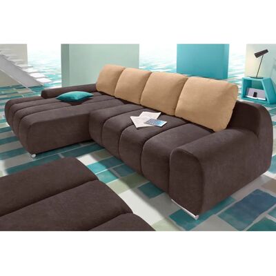 INOSIGN Bono L-Form Sofa - Microfaser, Braun, 291cm INOSIGN Bono L-Form Sofa - Microfaser, Braun, 291cm