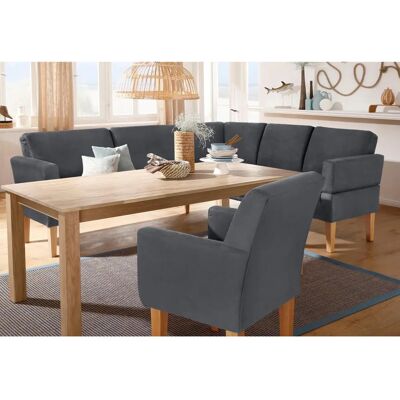 HOME AFFAIRE Fehmarn Eckbank - 5 Sitze Microfaser Grau HOME AFFAIRE Fehmarn Eckbank - 5 Sitze Microfaser Grau
