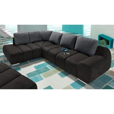 INOSIGN Bono L-Form Sofa - Mikrofaser, 6,5 Sitze, Schwarz INOSIGN Bono L-Form Sofa - Mikrofaser, 6,5 Sitze, Schwarz