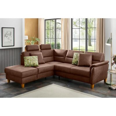 HOME AFFAIRE Palmera L-Form Sofa - Microfaser Lederoptik, Ottomane links, 236x89x212 cm HOME AFFAIRE Palmera L-Form Sofa - Microfaser Lederoptik, Ottomane links, 236x89x212 cm